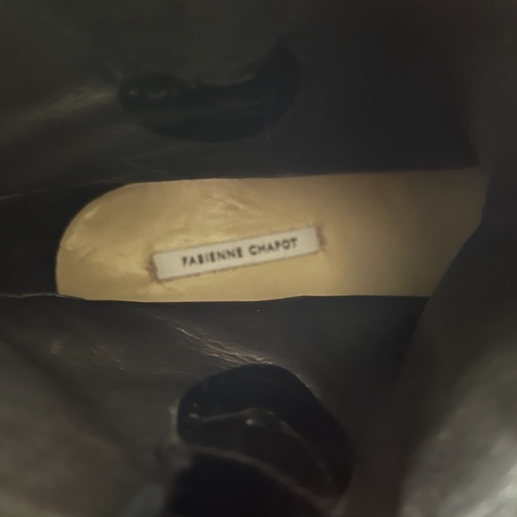 NEW 🔥 Designer Fabienne Chapot Black 💯 %Leather Ankle Boots - Picture 8 of 11